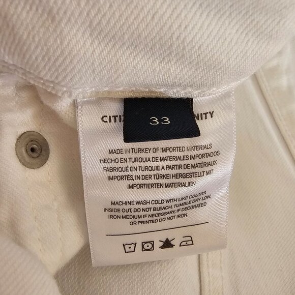Citizens of Humanity Daphne‎ High-Rise Raw Hem Cropped Jeans White Women Size 33 - Picture 12 of 16